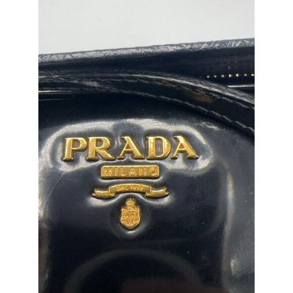 Pre-owned Prada Spazzolato Mini Zip Crossbody Bag Black - Picture 8 of 13